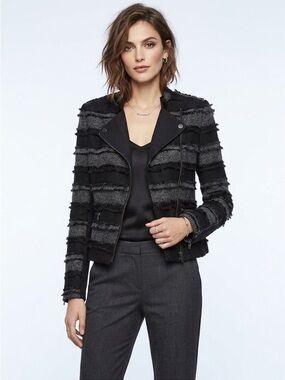 BCBG MaxAzria Jaison Fringe Moto Jacket